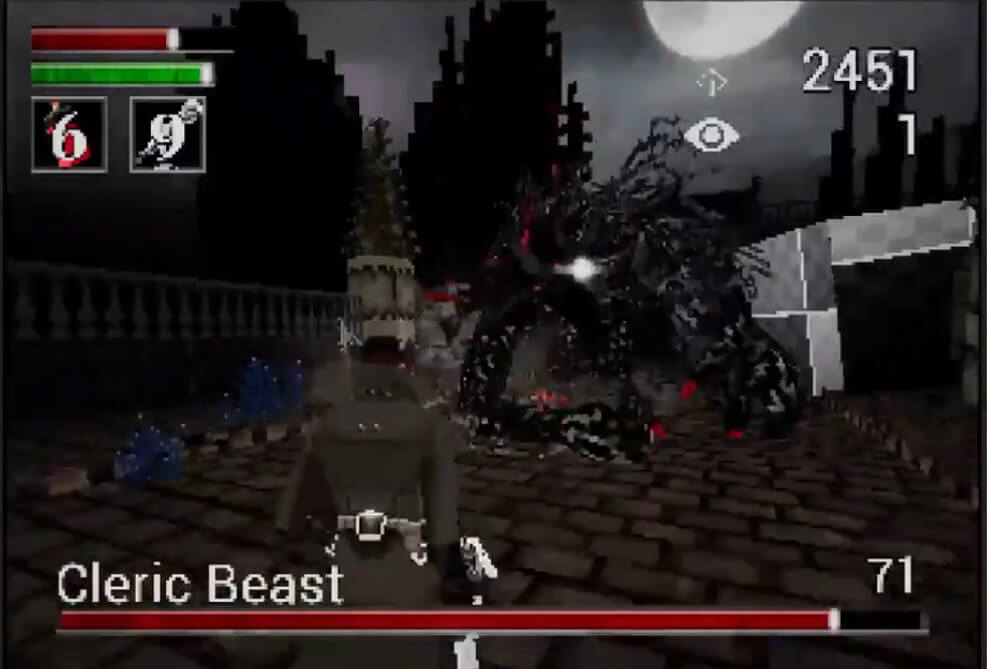 El demake Bloodborne PSX muestra el combate contra la Bestia Clérigo