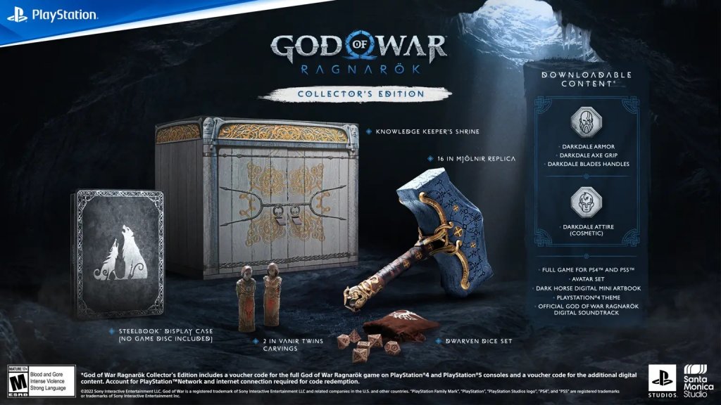 God of War Ragnarok no trae disco en sus ediciones coleccionistas